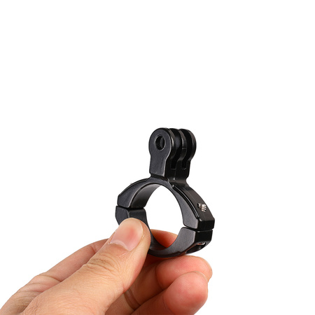 Uchwyt aluminiowy do montażu kamery GoPro - na kierownicę rowerową - czarny