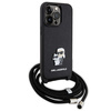 Etui Karl Lagerfeld Crossbody Saffiano Metal Pin Karl&Choupette na iPhone 13 Pro / iPhone 13 - czarne