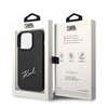Etui Karl Lagerfeld Signature Logo Cardslot na iPhone 14 Pro 6,1" - czarne