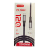 Kabel USB C do USB C w oplocie mocny do 6A 120W 2M