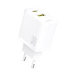 Ładowarka Dudao A26T GaN 25W USB-A, USB-C - biała