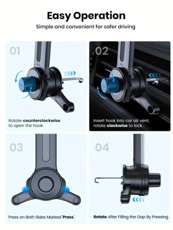 UCHWYT SAMOCHODOWY PREMIUM MAGNETYCZNY DO KRATKI NAWIEWU MAGNETBRACKET 