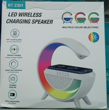 BT 2301 Głośnik Bluetooth 3 w 1 + Ładowarka bezprzewodowa + Lampka LED Model Ładowanie bezprzewodowe LED RGB