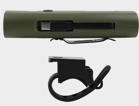 Latarka rowerowa z powerbankiem i kablem typ C oraz Lightning