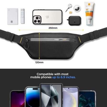 Nerka Spigen KD411 Waistbag Klasden - czarna