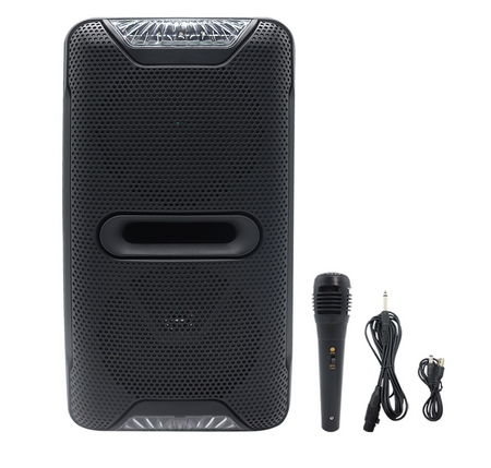 KTS-1355 TWS - Głośnik Bluetooth 2X 6,5 cala karaoke, mikrofon w zestawie