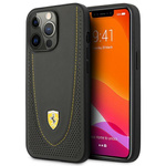 Etui Ferrari Leather Curved Line na iPhone 13 Pro / iPhone 13 - czarne