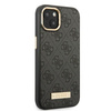 Etui Guess 4G Logo Plate MagSafe na iPhone 13 - czarne
