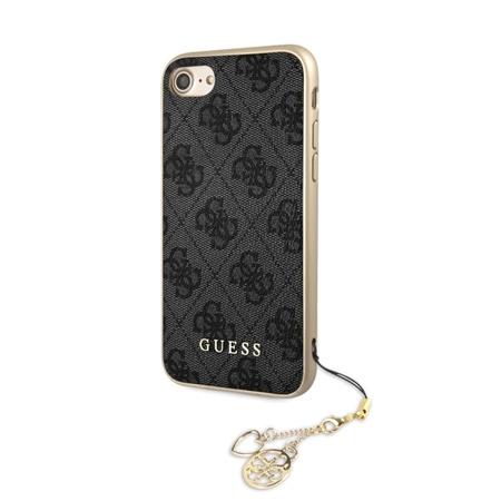 Etui Guess 4G Charms Collection na iPhone 7 / 8 / SE 2020 / SE 2022 - szare