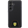 Etui Ferrari Carbon Stitched Bottom na Samsung Galaxy S24+ - czarne