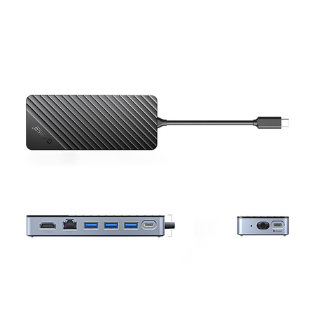 Stacja dokująca Orico OM28PR-G2 USB-C z kieszenią na dysk M.2 + 1 x USB-A 3.2 + 1x USB-C 3.2 + 2x USB-A 2.0 + 1x HDMI + 1x Ethernet - czarna