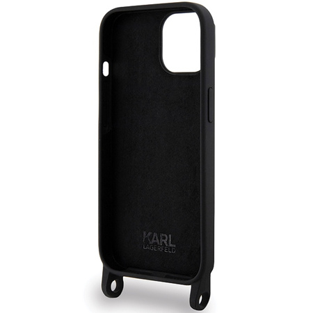 Etui Karl Lagerfeld Crossbody Silicone Ikonik do iPhone 15 - czarne