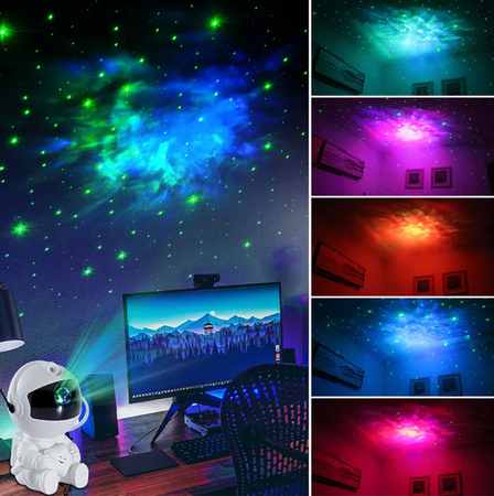 Mini projektor gwiazd Astronauta sterowany pilotem.
