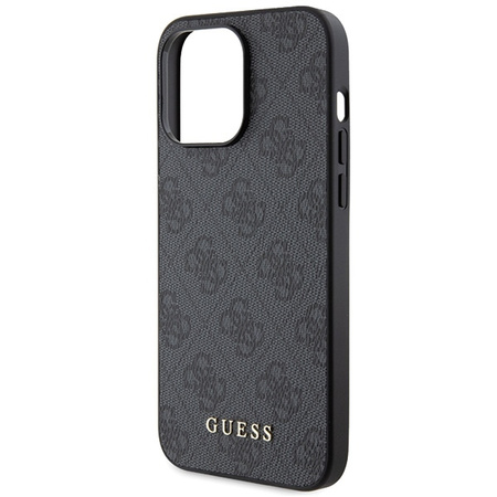Etui Guess 4G Metal Gold Logo na iPhone 15 Pro Max - szare