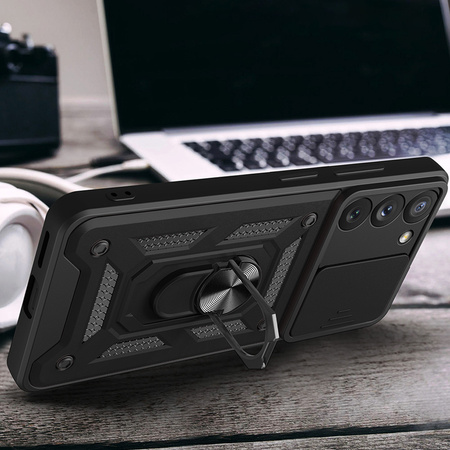 Hybrid Armor Camshield etui do Samsung Galaxy A34 5G pancerny pokrowiec z osłoną na aparat czarne