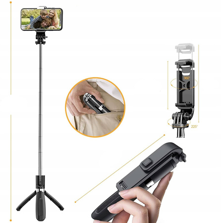 Monopod-tripod Q1 Selfie Stick 101 cm z przyciskiem Bluetooth