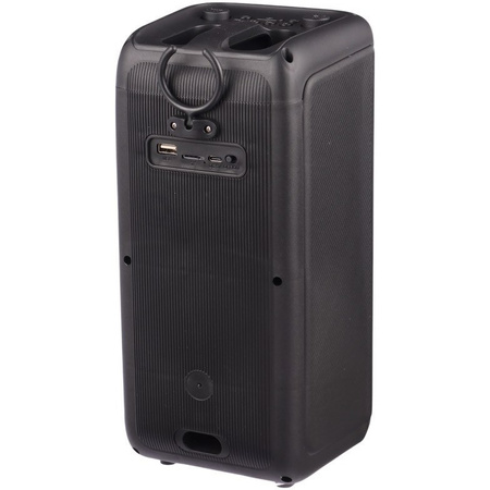 Głośnik karaoke Bluetooth KTS‑1972 2×3″ LED RGB z mikrofonem, USB, TF, FM