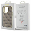 Etui Guess 4G Charms Collection do iPhone 15 Pro - brązowe