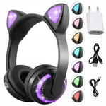 Bezprzewodowe słuchawki Bluetooth Cat Ear z podświetleniem LED 7 kolorów