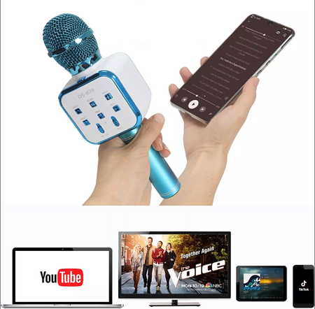 BEZPRZEWODOWY MIKROFON KARAOKE MODULACJA GŁOSU