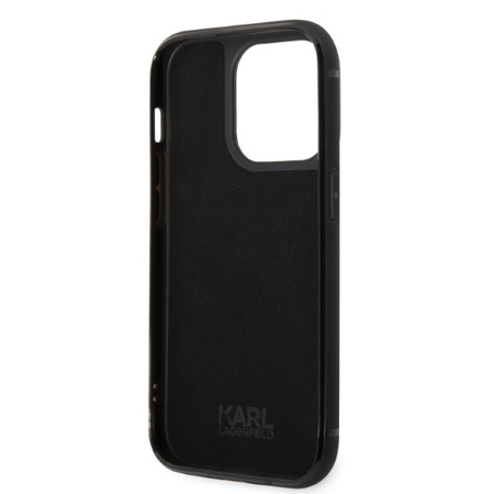 Etui Karl Lagerfeld Signature Logo Cardslot na iPhone 14 Pro 6,1" - czarne