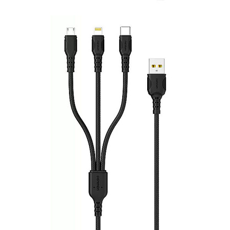 Kabel USB 3w1 Lightning Micro USB USB-C