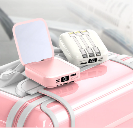 M1 / Mini Power Bank  8000mAh  Powerbank z lusterkiem do makijażu 