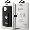 Etui Karl Lagerfeld Gripstand Saffiano Choupette Pins na iPhone 15 - czarne