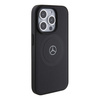 Etui Mercedes Crossed Lines Pattern Leather MagSafe na iPhone 15 Pro Max - czarne