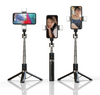 Selfie Stick bluetooth z lampą doświetlającą - Tripod monopod 1.14m