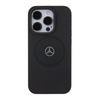 Etui Mercedes Crossed Lines Pattern Leather MagSafe na iPhone 15 Pro Max - czarne