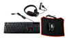 Zestaw gamingowy dla graczy klawiatura myszka podkładka słuchawki 