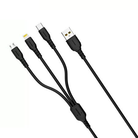 Kabel USB 3w1 Lightning Micro USB USB-C