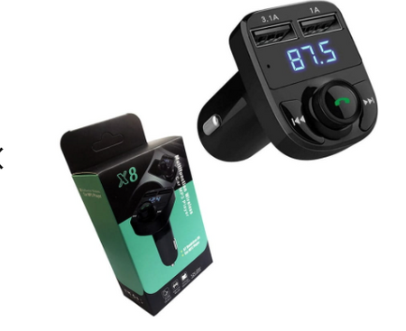Zestaw głośnomówiący Bluetooth X8 Bezprzewodowy transmiter samochodowy