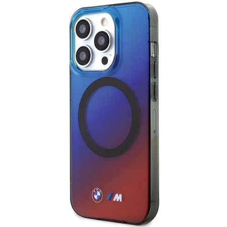 Etui BMW M Gradient MagSafe na iPhone 15 Pro - czerwono-niebieskie