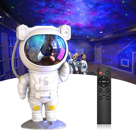 PROJEKTOR GWIAZD Lampka Nocna Rzutnik Dla Dzieci Led Laserowy ASTRONAUTA