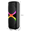 Przenośny głośnik Bluetooth Baoend 6,5" 30W z LED i mikrofonem Karaoke
