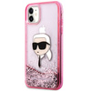 Etui Karl Lagerfeld Glitter Karl Head na iPhone 11/XR - różowe