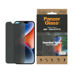 Szkło PanzerGlass Classic Fit prywatyzujące antybakteryjne na iPhone 14 / 13 Pro / 13