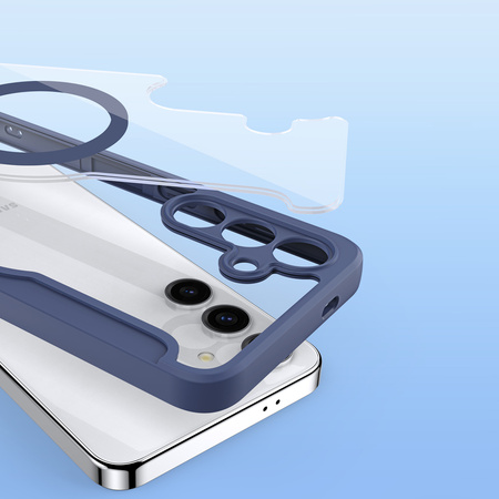 Etui Dux Ducis Skin X Pro na Samsung Galaxy S24 z MagSafe i klapką - niebieskie