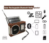 Bezprzewodowy głośnik Bluetooth FM/AM/MP3 Radio solarne ze światłem LED