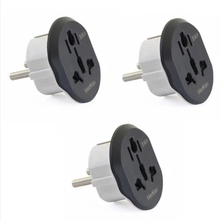Uniwersalny adapter podróżny 250V / 16A – EU / UK / US / AUS, all-in-one z zabezpieczeniem przepięciowym