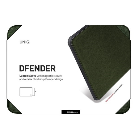 Pokrowiec UNIQ Dfender na laptopa 15" - zielony