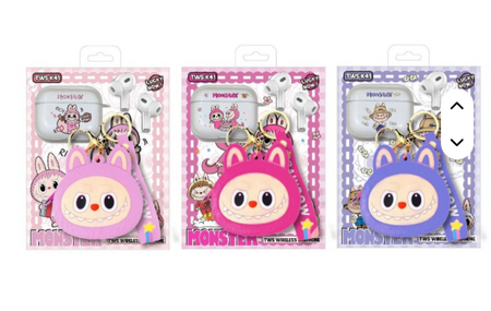 Słuchawki LABUBU Zestaw słuchawkowy douszny bezprzewodowy Case La Bubu