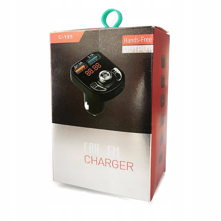 Transmiter FM Bluetooth MP3 z ładowarką USB 3,1A + 1A