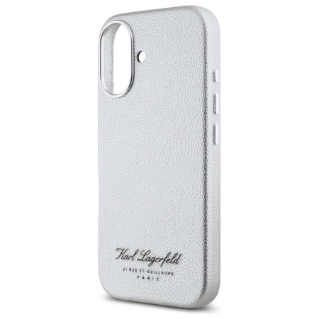 Etui Karl Lagerfeld hotel RSG na iPhone 16 - szare