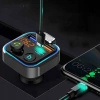 Samochodowy transmiter Bluetooth kompatybilny 5.0 nadajnik FM QC3.0 PD20W podwójna szybka ładowarka