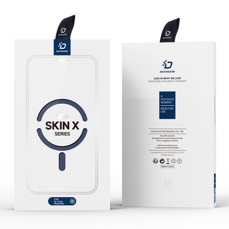 Etui Dux Ducis Skin X Pro na iPhone 15 Pro Max z MagSafe i klapką - niebieskie