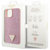 Etui Guess Rhinestone Triangle na iPhone 14 Plus - różowe