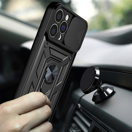 Hybrid Armor Camshield etui iPhone 13 Pro Max pancerny pokrowiec z osłoną na aparat różowe
